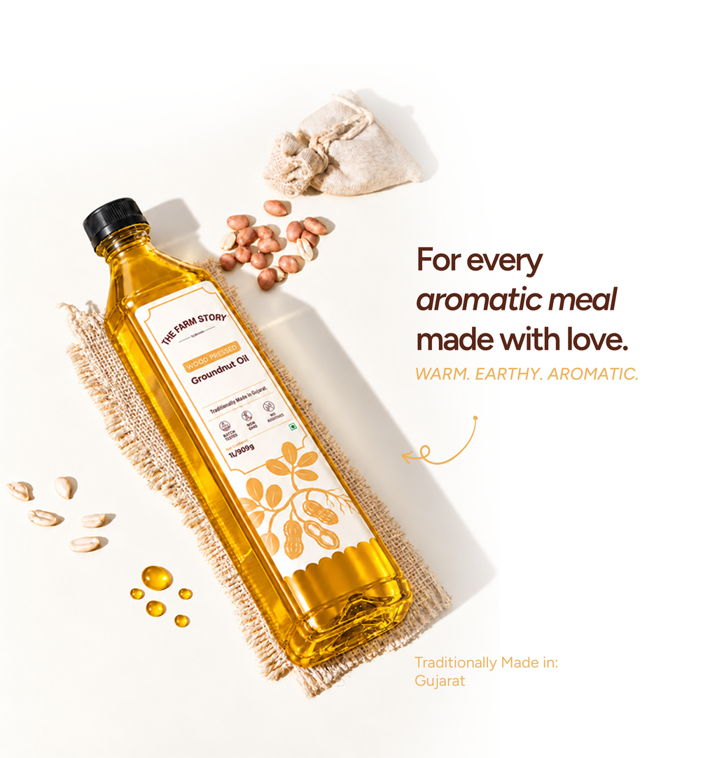 Single-Filtered Wood-Pressed Groundnut Oil