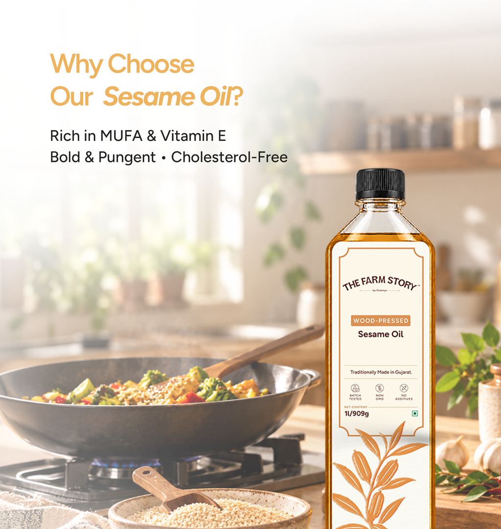 Single-Filtered Wood-Pressed Sesame Oil